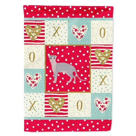 Carolines Treasures 28 x 0.01 x 40 in. Ukrainian Levkoy Cat Love Canvas House Flag CK5729CHF